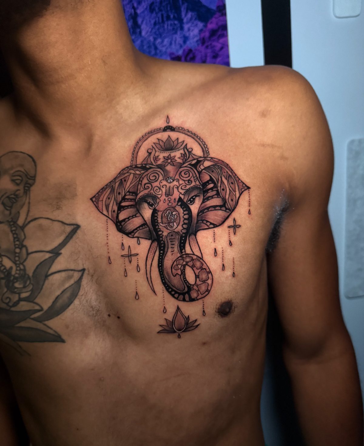Ornamental Ganesh chest piece by Gaby